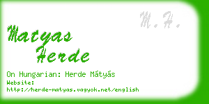 matyas herde business card